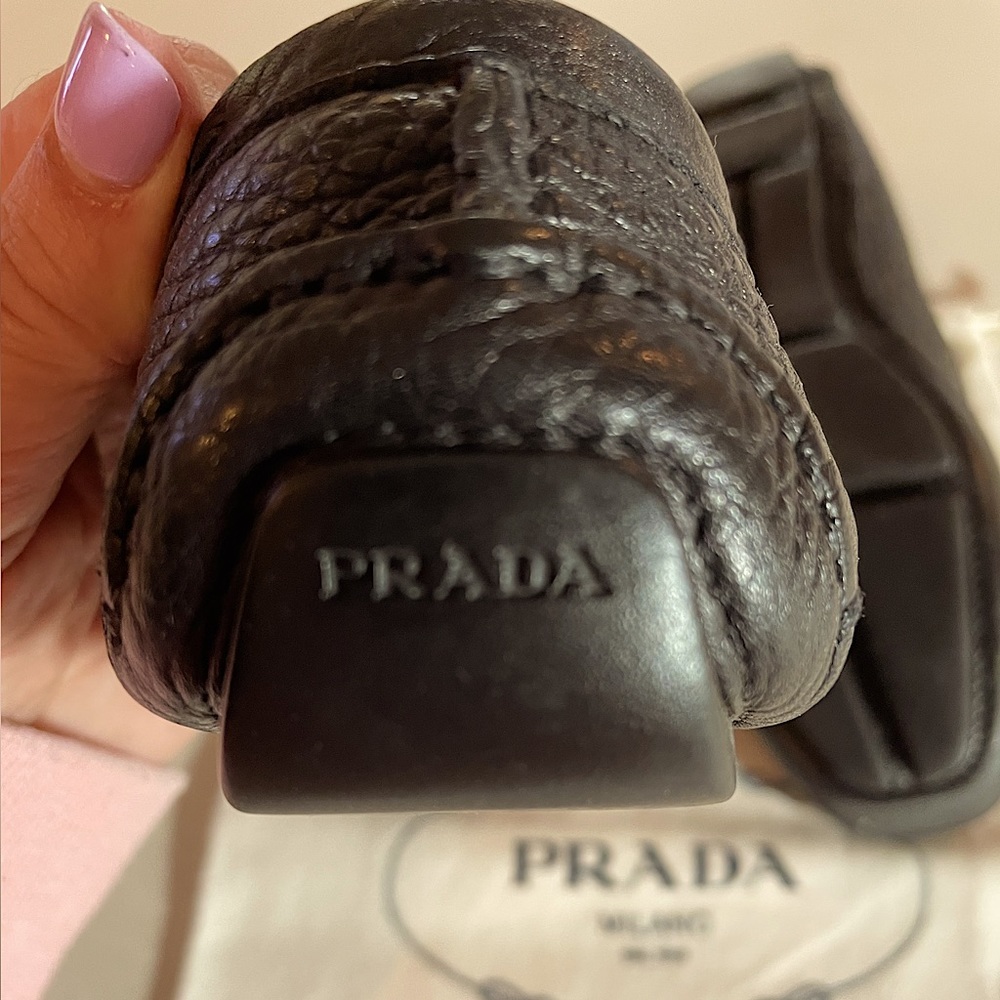 Prada Pebbled Leather Shoe - Picture 9 of 12